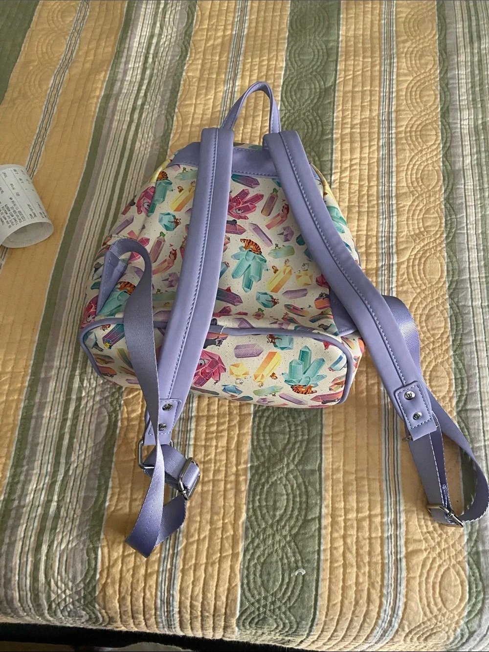 Loungefly Pastel Crystal Print Mini Backpack - Lavender Straps